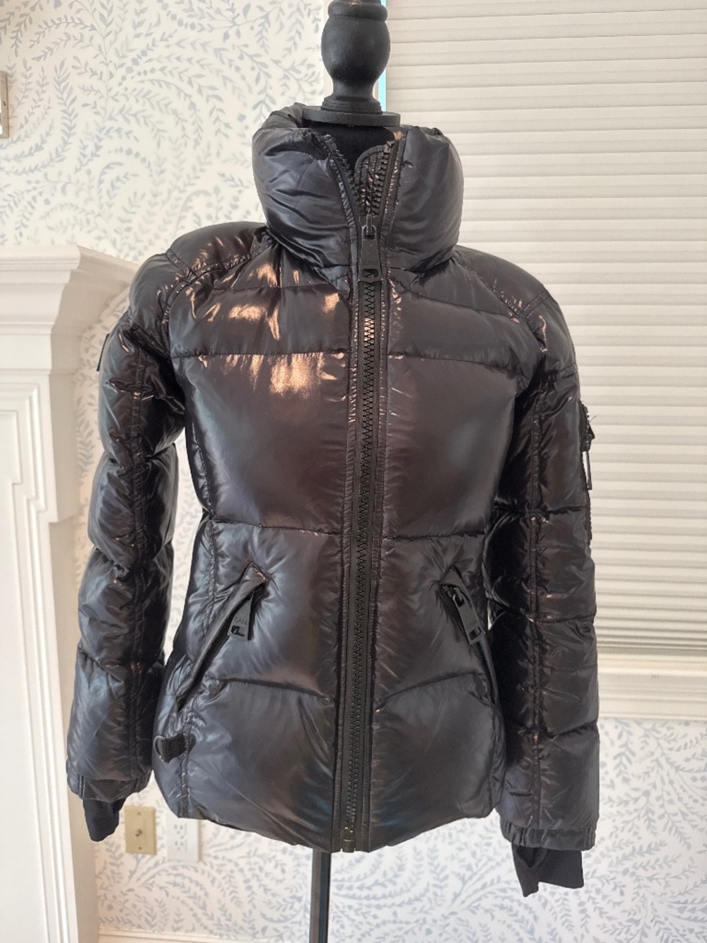 SAM. Shiny Black Puffer Jacket